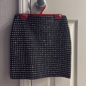 Black stretchy F21 rhinestone diamond sparkle skirt